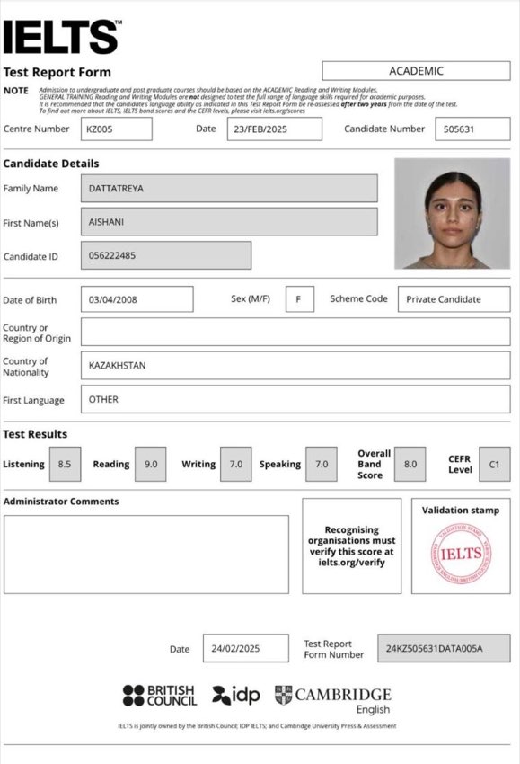 IELTS 8.0