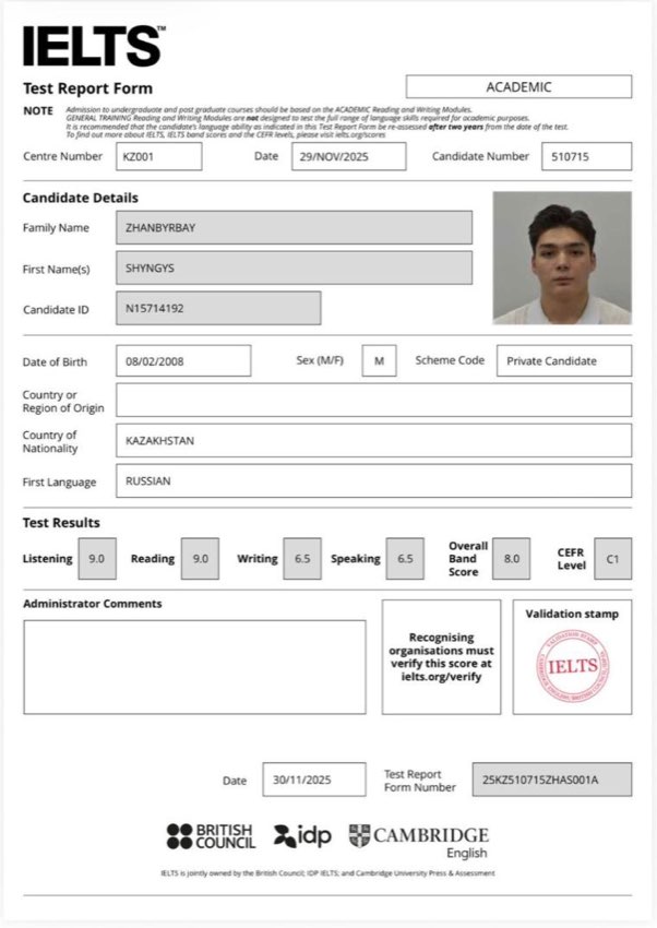 IELTS 8.0