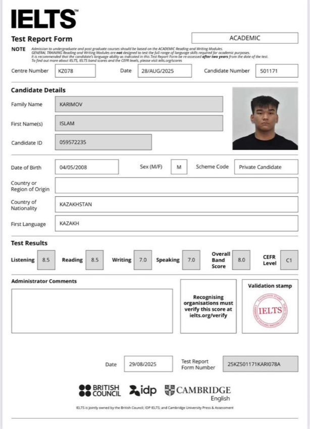 IELTS 8.0